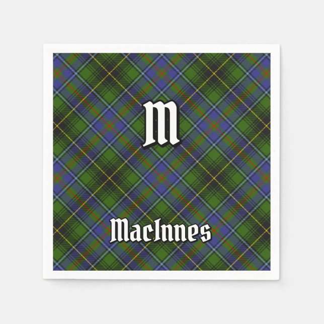 Clan MacInnes Tartan Napkins (Front)