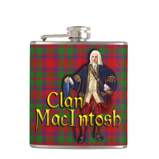 Clan MacIntosh Old Scotland Hip Flask (Front)