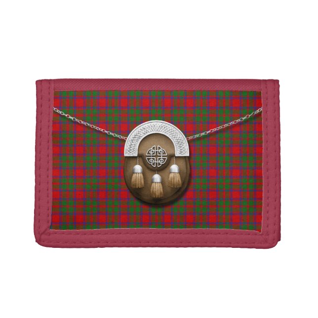 Clan MacIntosh Tartan And Sporran Trifold Wallet (Front)