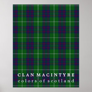Clan MacIntyre Colors of Scotland Tartan Poster