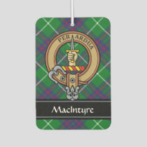 Clan MacIntyre Crest over Hunting Tartan Air Freshener
