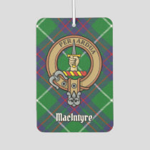 Clan MacIntyre Crest over Hunting Tartan Air Freshener
