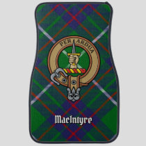 Clan MacIntyre Crest over Hunting Tartan Car Floor Mat