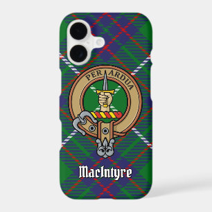 Clan MacIntyre Crest over Hunting Tartan iPhone 17 Case