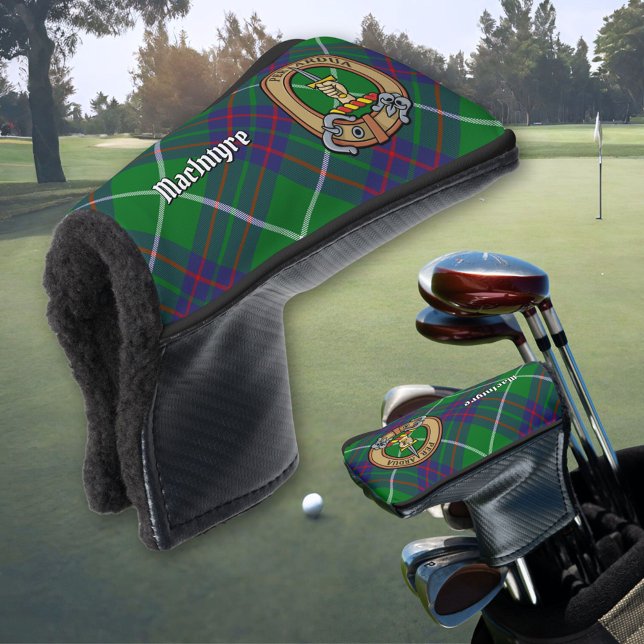 Clan MacIntyre Crest over Hunting Tartan Golf Head Cover (Creator Uploaded)