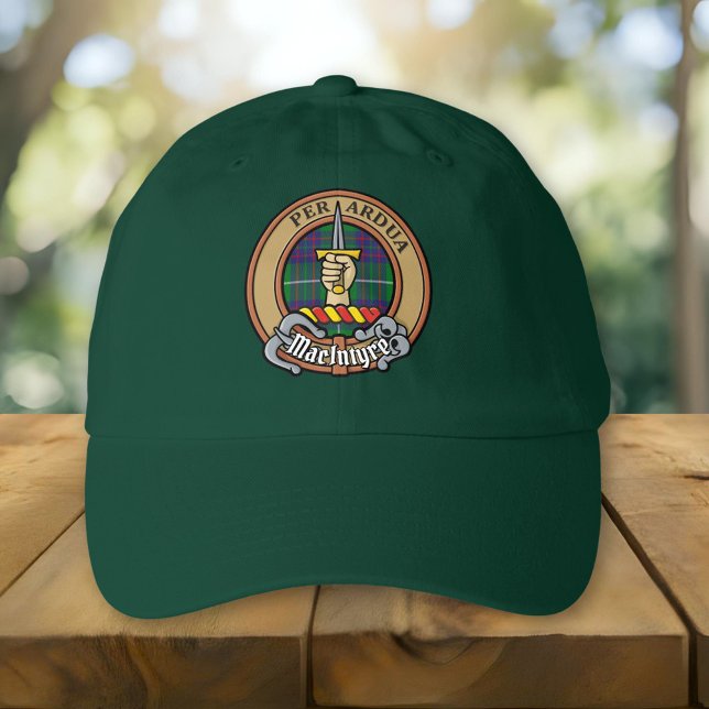Clan MacIntyre Crest over Hunting Tartan Hat (Creator Uploaded)
