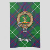 Clan MacIntyre Crest over Hunting Tartan Kitchen Towel