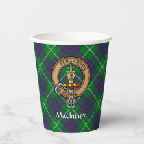 Clan MacIntyre Crest over Hunting Tartan Paper Cups