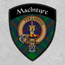 Clan Macintyre Crest over Hunting Tartan Patch