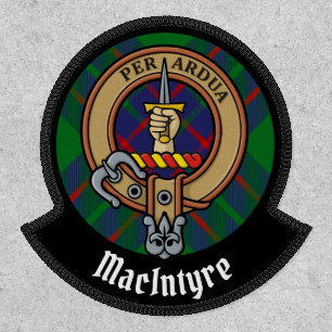 Clan Macintyre Crest over Hunting Tartan Patch