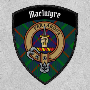 Clan Macintyre Crest over Hunting Tartan Patch