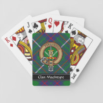 Clan MacIntyre Crest over Hunting Tartan Playing Cards