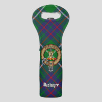 Clan MacIntyre Crest over Hunting Tartan Wine Bag