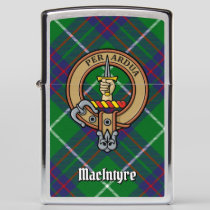 Clan MacIntyre Crest over Hunting Tartan Zippo Lighter