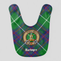 Clan MacIntyre Crest over Tartan Baby Bib