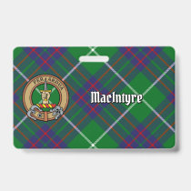 Clan MacIntyre Crest over Tartan Badge