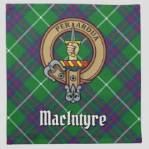 Clan MacIntyre Crest over Tartan Cloth Napkin