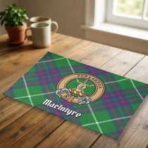 Clan MacIntyre Crest over Tartan Cloth Placemat