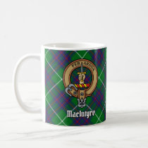 Clan MacIntyre Crest over Tartan Coffee Mug