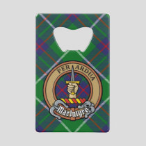 Clan MacIntyre Crest over Tartan Credit Card Bottle Opener