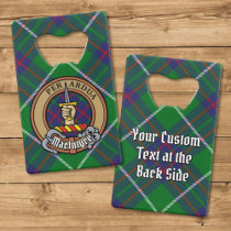 Clan MacIntyre Crest over Tartan Credit Card Bottle Opener