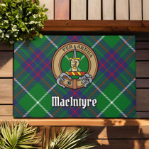 Clan MacIntyre Crest over Tartan Doormat