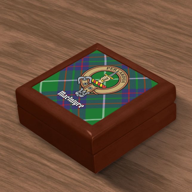 Clan MacIntyre Crest over Tartan Gift Box (Creator Uploaded)