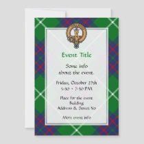 Clan MacIntyre Crest over Tartan Invitation