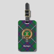 Clan MacIntyre Crest over Tartan Luggage Tag