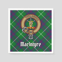 Clan MacIntyre Crest over Tartan Napkins