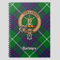 Clan MacIntyre Crest over Tartan Notebook