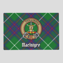 Clan MacIntyre Crest over Tartan Placemat