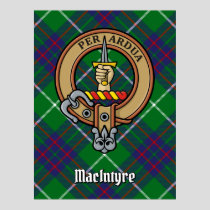 Clan MacIntyre Crest over Tartan Poster