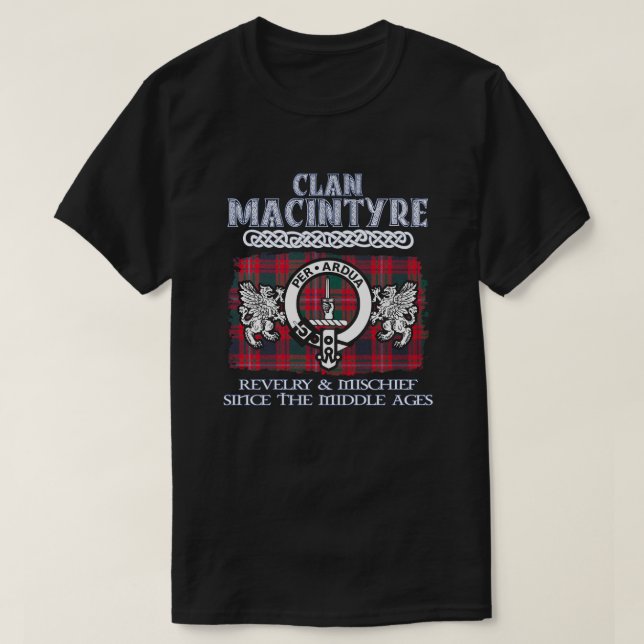 Clan MacIntyre crest Scottish clans Scottish surna T-Shirt (Design Front)