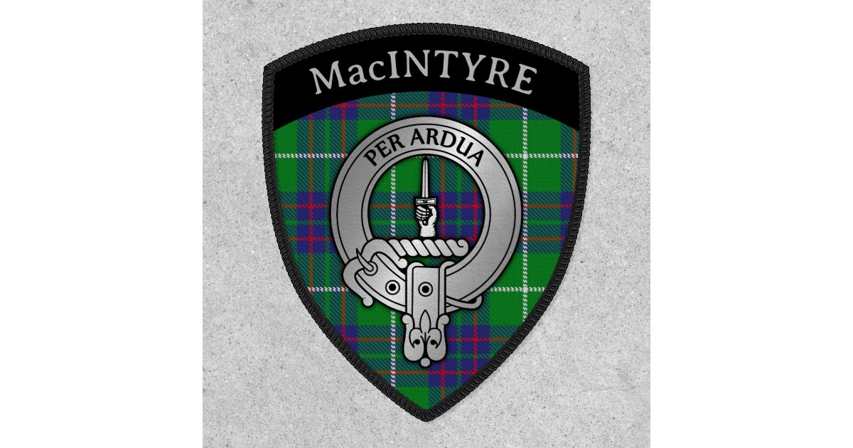 Clan MacIntyre [EDIT] Crest & Tartan Patch | Zazzle