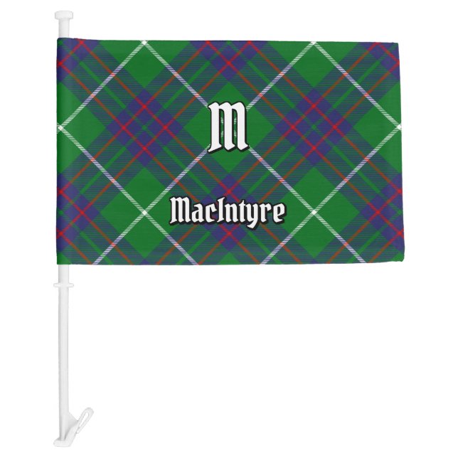 Clan MacIntyre Hunting Tartan Car Flag (Front)