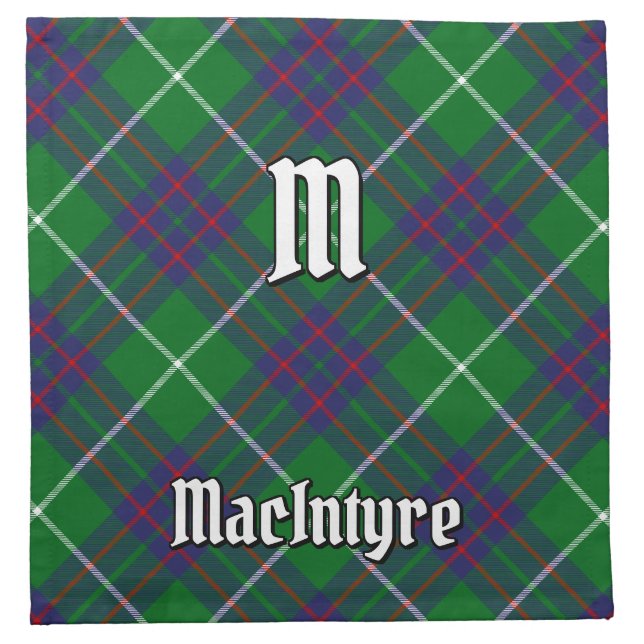 Clan MacIntyre Hunting Tartan Cloth Napkin (Front)