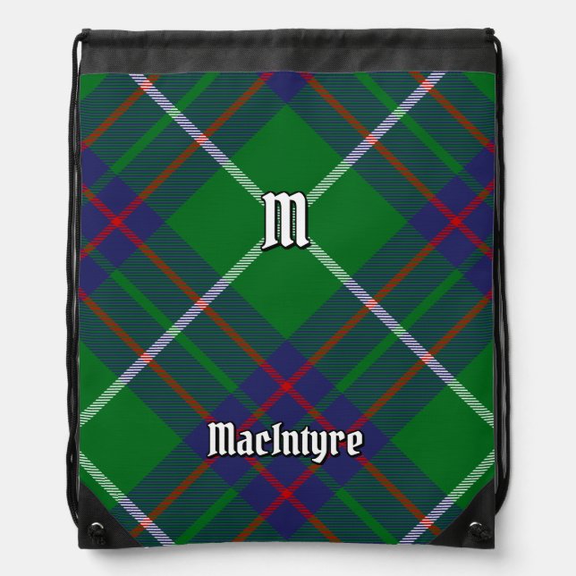 Clan MacIntyre Hunting Tartan Drawstring Bag (Front)