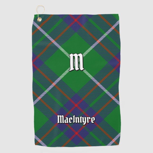 Clan MacIntyre Hunting Tartan Golf Towel (Front)