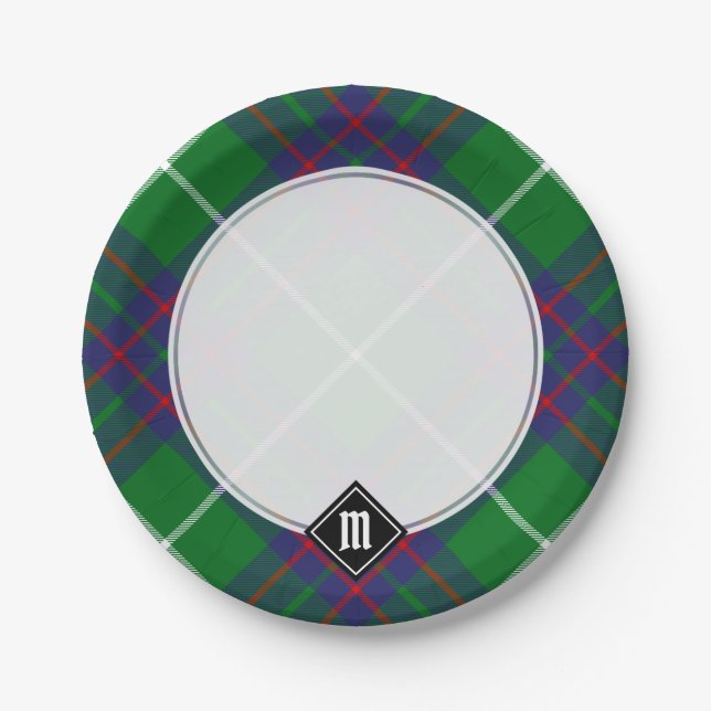 Clan MacIntyre Hunting Tartan Paper Plates (Front)