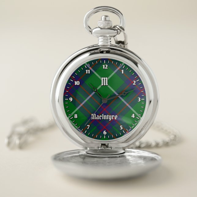 Clan MacIntyre Hunting Tartan Pocket Watch (Inside)