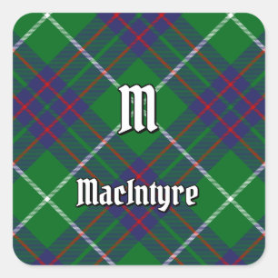 Clan MacIntyre Hunting Tartan Square Sticker