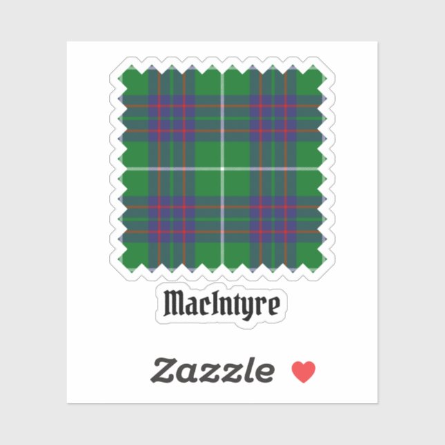 Clan MacIntyre Hunting Tartan Sticker (Sheet)
