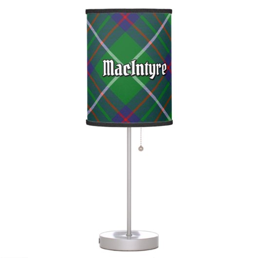 Clan MacIntyre Hunting Tartan Table Lamp (Left)