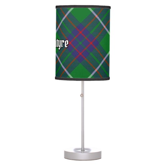 Clan MacIntyre Hunting Tartan Table Lamp (Front)