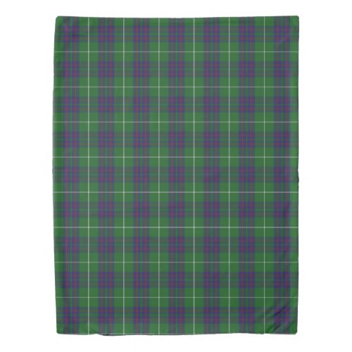 Clan MacIntyre Scottish Accents Blue Green Tartan Duvet Cover