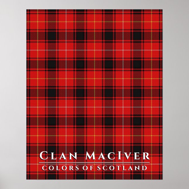 Clan MacIver Colors of Scotland 2 Tartan Plaid Poster (Front)