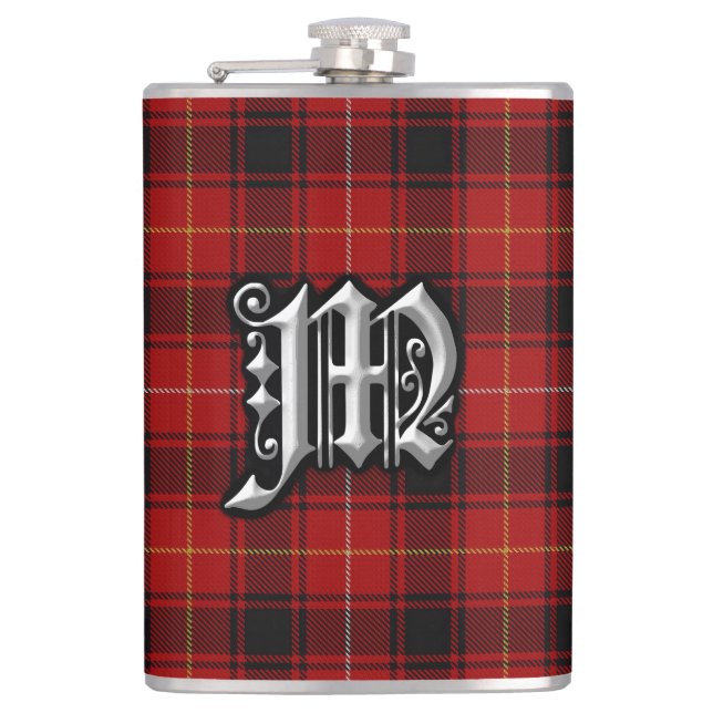 Clan MacIver MacIvor Tartan Old Scotland Flask (Front)