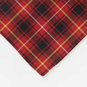 Clan MacIver Tartan Red Scottish Plaid Fleece Blanket