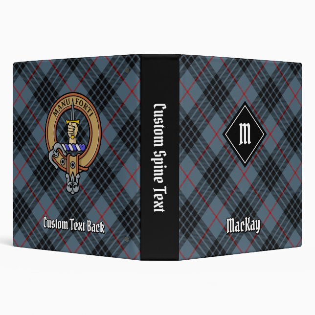 Clan MacKay Blue Tartan 3 Ring Binder (Background)